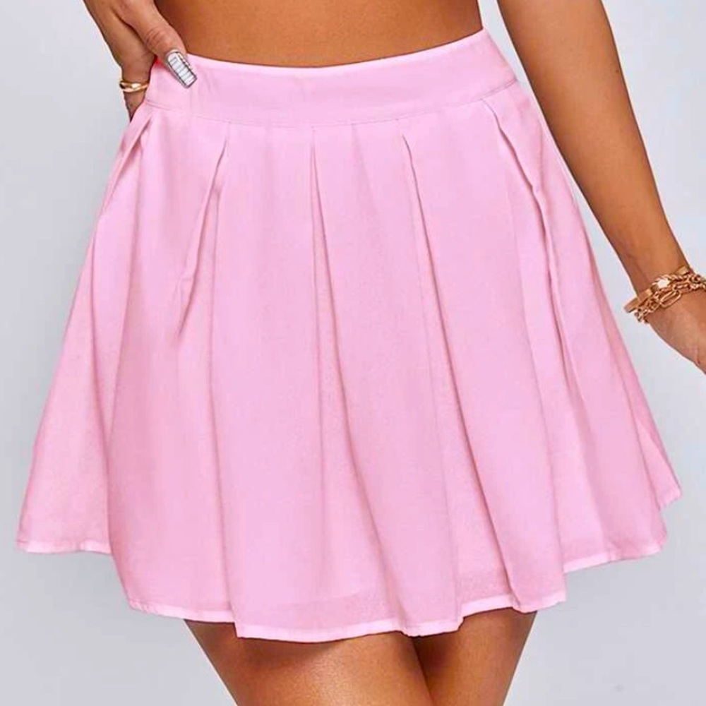 SHEIN PETITE High Waisted Pleated Skirt